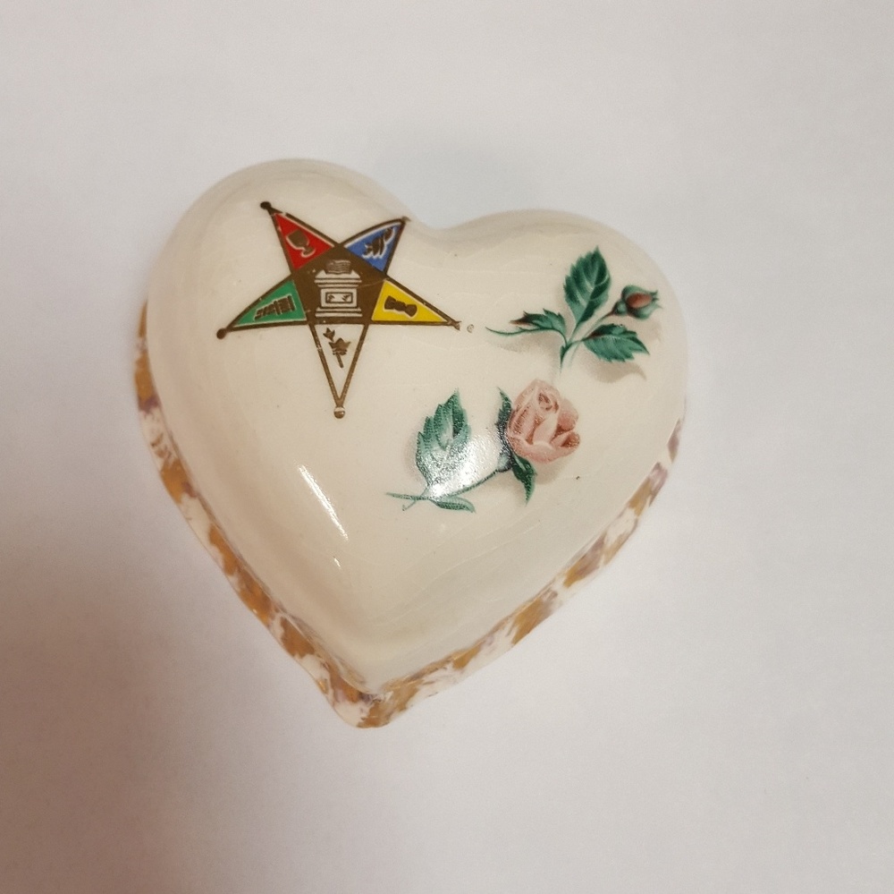 Order of the Eastern Star antique ceramic jewelry